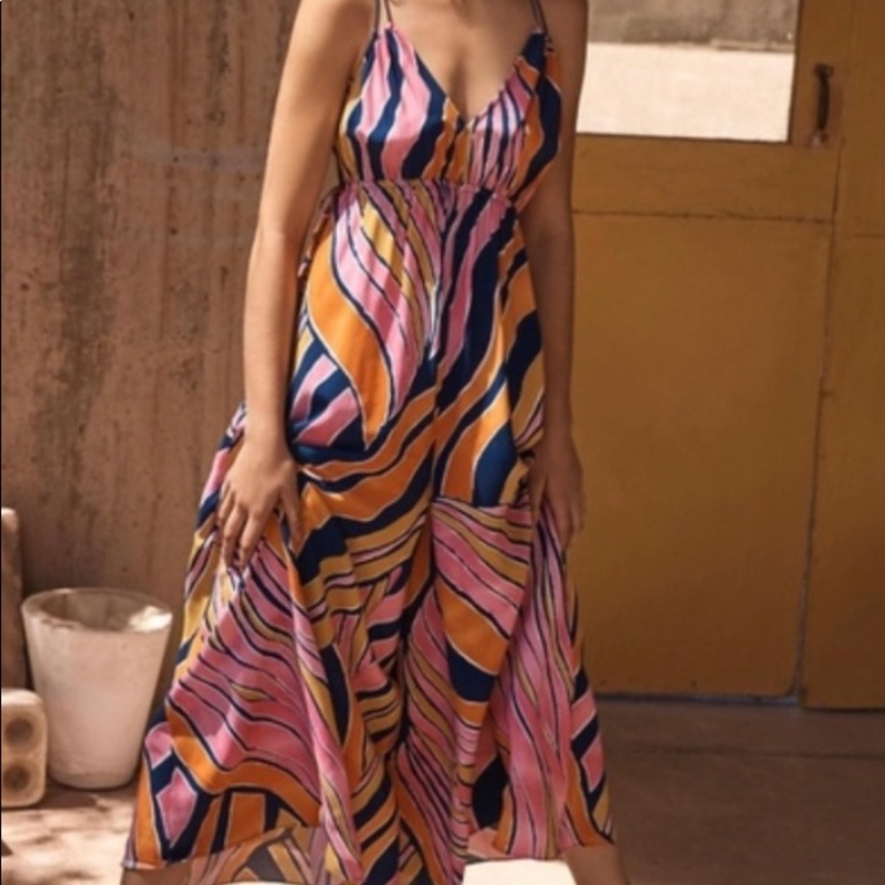 Anthropologie Maeve Finley Wide Leg Jumpsuit